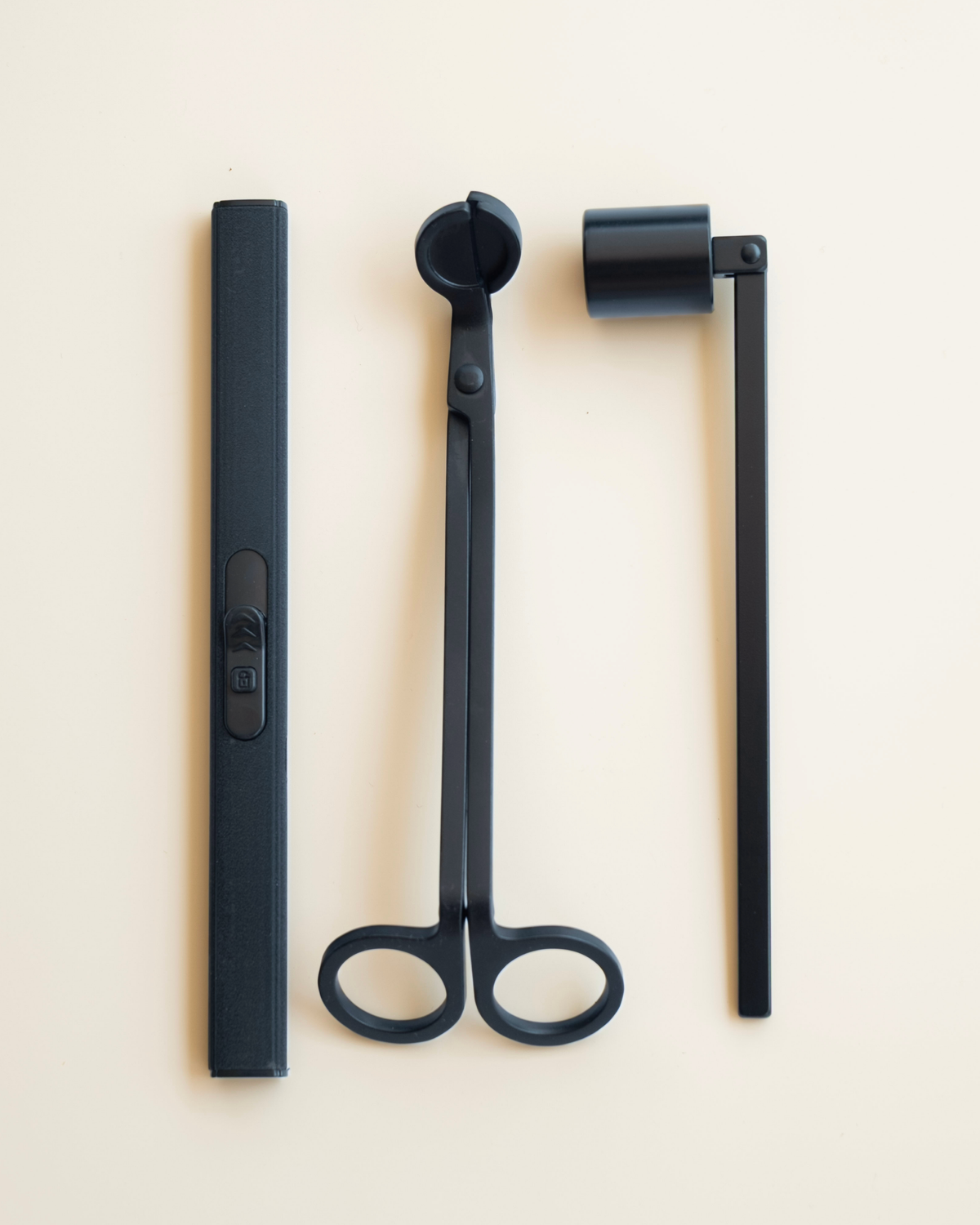 Candle Care Set - Matte Black