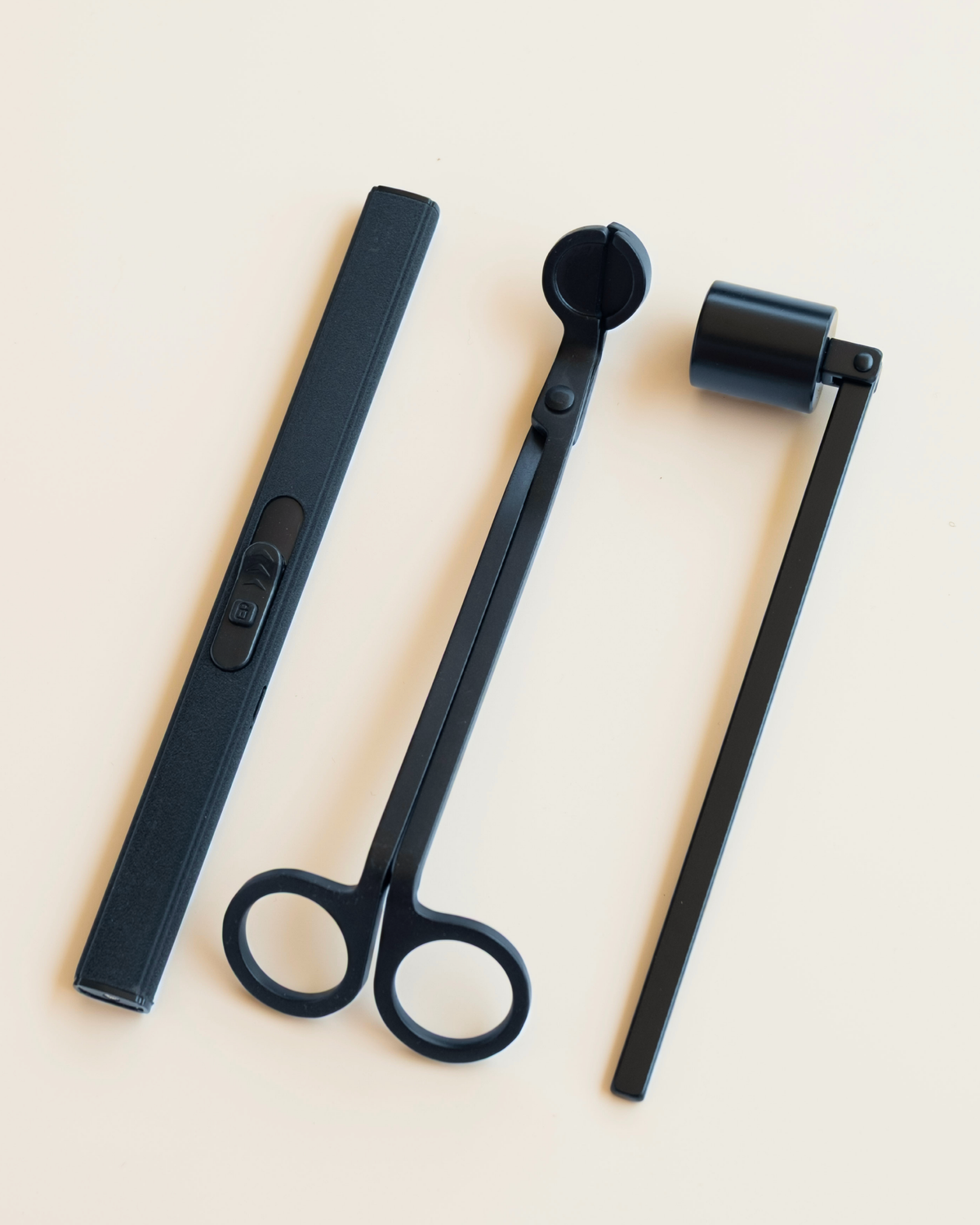 Candle Care Set - Matte Black